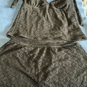 Catalina Black Crochet Top